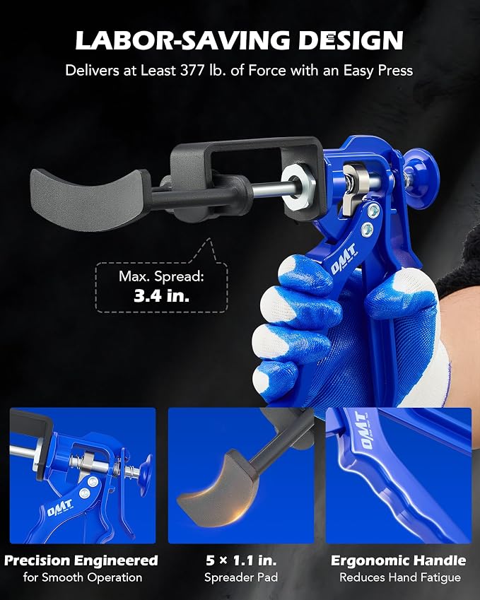 Orion Motor Tech Dual Piston Brake Caliper Compressor, Heavy Duty Brake Caliper Compression Tool for Brake Pad Replacement, Disc Brake Caliper Piston Compressor Tool for Most Cars & Trucks