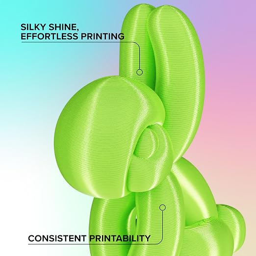 Polymaker Panchroma Silk PLA Filament 1.75mm for 3D Printing, 1kg, Lime | Neatly Wound, High-Gloss Finish PLA, Easy Print & Smooth Feeding, Compatible with Bambu Lab & Most 3D Printers