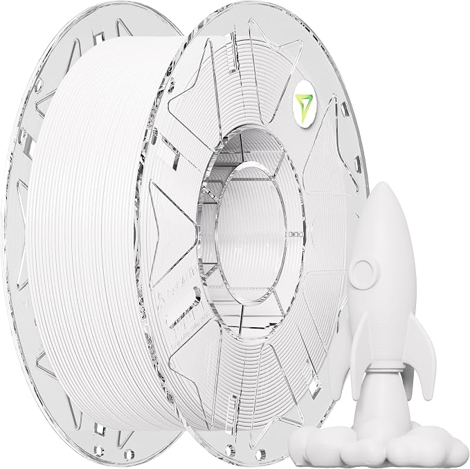 Creality Hyper Lightweight PLA Foam Filament, 1.75mm LW PLA with RFID Auto-Setup, Low-Density, Matte Finish, Easy to Paint, Ultra-Light for Aircraft & Models, 1kg Spool (White)