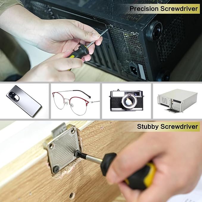 GMTOOLS 43pcs Magnetic Screwdriver Set, Including Slotted, Phillips, Hexagonal, Pozidriv, Magnetizer, Demagnetizer, Replaceable Screwdriver Bits and Sturdy Tool Case for DIY and Repair Work