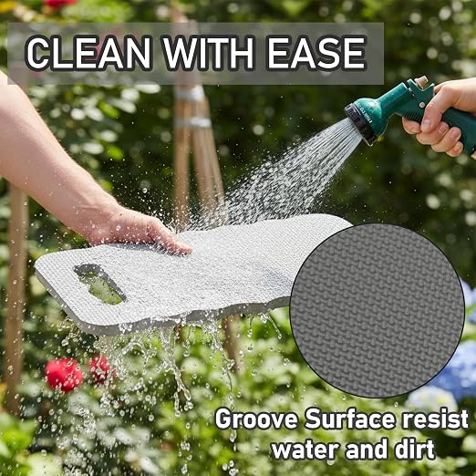 5 Pcs Garden Kneeling Pad, Waterproof, Comfortable Foam kneeling pad, Stain Resistant, for Gardening, Baby Bath, Yoga, Praying and Exercise 15.4 x 6.7 Inch, Grey