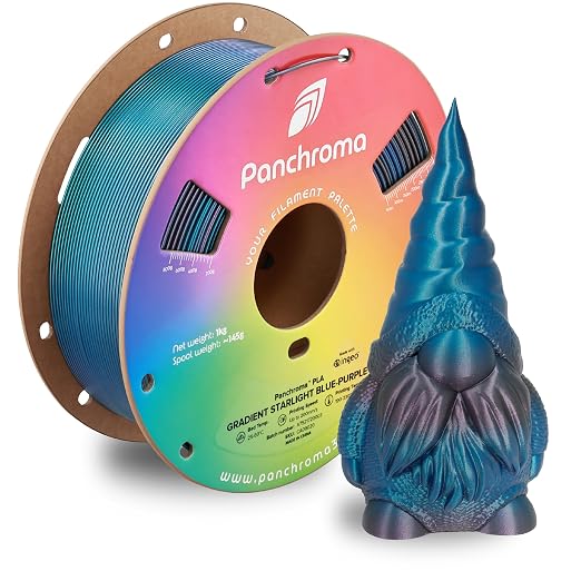 Polymaker Panchroma PLA Filament 1kg, Gradient 3D Printing Filament 1.75mm | Starlight Blue-Purple, Neatly Wound PLA for Easy Print & Smooth Feeding. Compatible with Bambu Lab & Most 3D Printers