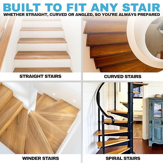 Professional Stair Tread Template Tool - Adjustable 8" to 46" Measuring Jig with Angle Markings, Aluminum Gauge for Accurate Installation, Flooring, Trim Molding & Home Improvement