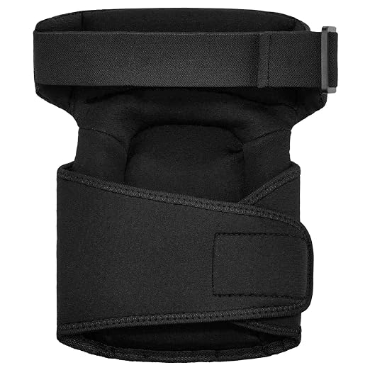 Gel Foam Knee Pads with Comfort Hinge Straps, Soft Fabric Cap, Buckle Closure, Ergodyne ProFlex 450 ,Black