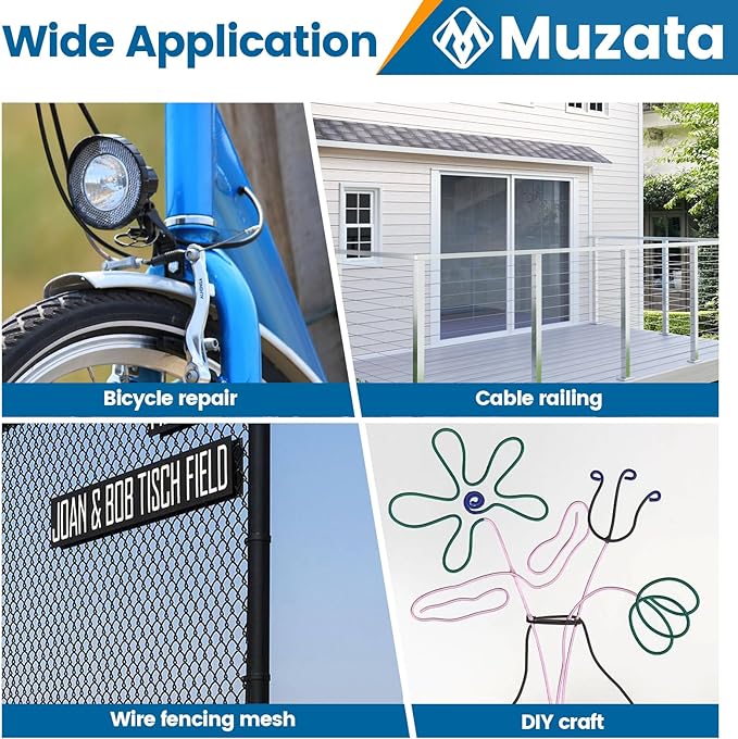 Muzata 1 Pack Cable Railing Crimping Tool CR09 Bundle 1 Pack Cable Cutter CR12