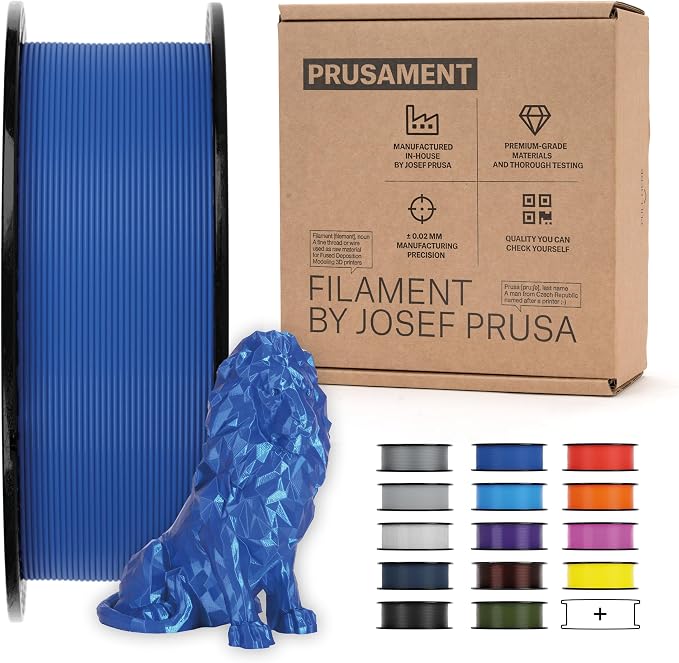 Prusament Premium PLA Blend Royal Blue 1.75mm 970g 3D Printer Filament | PLA Blend filament with ±0.02 mm precision, low warping, and reliable, tangle-free printing for beginners and professionals.