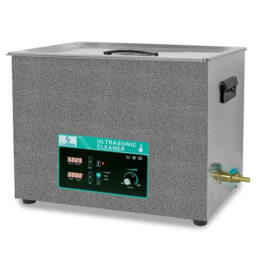 Ultrasonic Cleaner 37.5L, with Adjustable Power Sweep & Degas, 800W Ultrasonic Parts Cleaner for Cleaning Pistols, Metal Engine Parts, Carburetor, Gun Parts, Oil Filter, Bike Chain, Gear