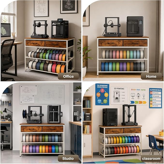 3D Printer Stand with Filaments Storage, Sturdy 39.4" 3D Printer Table Rack | Heavy Duty