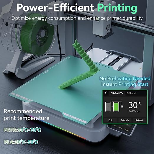 Spark i7 Cold Build Plate 267 * 301mm Double Sided Glossy+Matte Low-Temperature Print,Strong-Adhesion Platform, Compatible with Creality Spark i7 3D Printer(No Glue Required)-1PCS