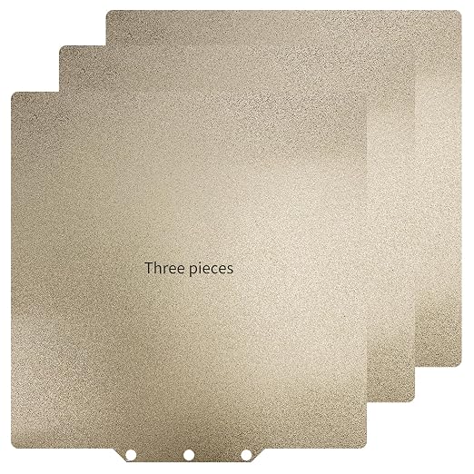 3-Pack PEI Build Plate 235×235mm for Adventurer 5M /5M Pro /5X, Double Sided Textured AD5X/AD5M/AD5M Pro PEI Sheet Spring Steel Print Bed, Compatible with Flashforge 3D Printers