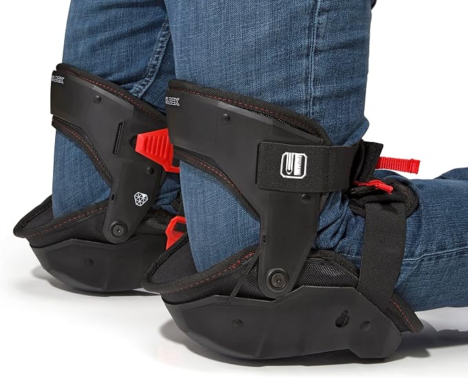 Prolock Weight-Dispersing Foam Knee Pads with Thigh Stabilization, Ideal for Flooring/Roofing, Adjustable (1 pair)