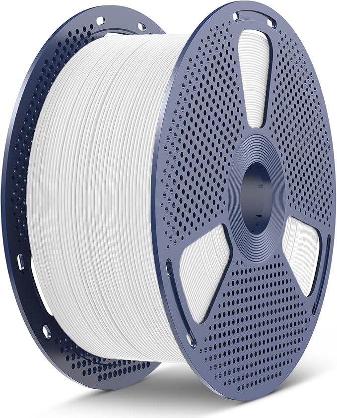 SUNLU 5KG PLA+2.0 3D Printer Filament, Large Spool(11lbs) PLA+ Filament 1.75mm, Tougher and Stronger, Dimensional Accuracy +/-0.02mm, 5KG/1 Spool, White