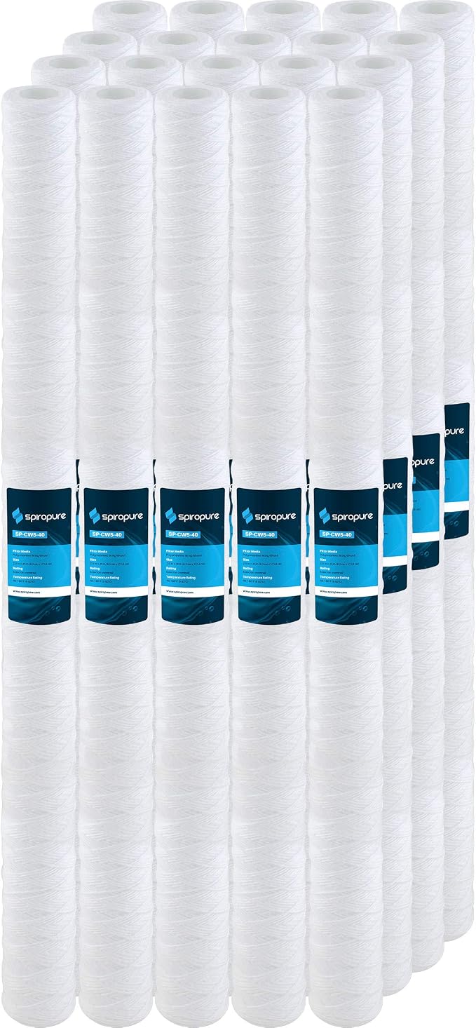 SpiroPure 40x2.5 5 Micron Sediment Water Filter SWC-25-4005 (20 Pack)