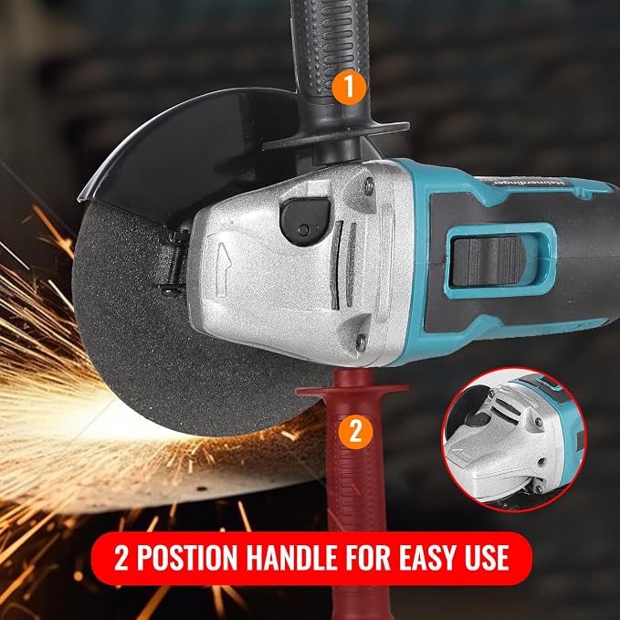 Brushless Angle Grinder Compatible with Makita 18V Battery,4-1/2-Inch High-Power Angle Grinder for Metal,Tile Cutting and Grinding-Tool Only