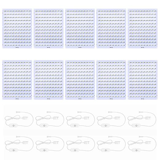 Upgrade 10PCS CMYK LED Backlight Board Kit FAZ007 for Bambu Lab Makerworld Accessories,Control Brightness USB Dimmer Switch, 120 LED Beads, 3D Printer Light Box 5V Type-c Powered