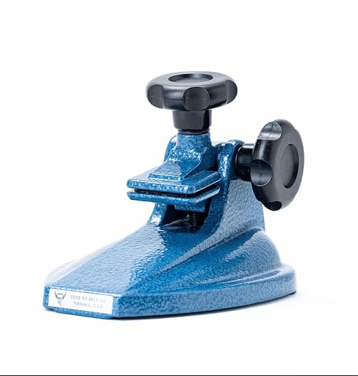 PEC Tools Micrometer Stand, Holder for Micrometer Up to 4" | Non-Slip Clamping Pads, Professional Precision Grade, Cast Iron