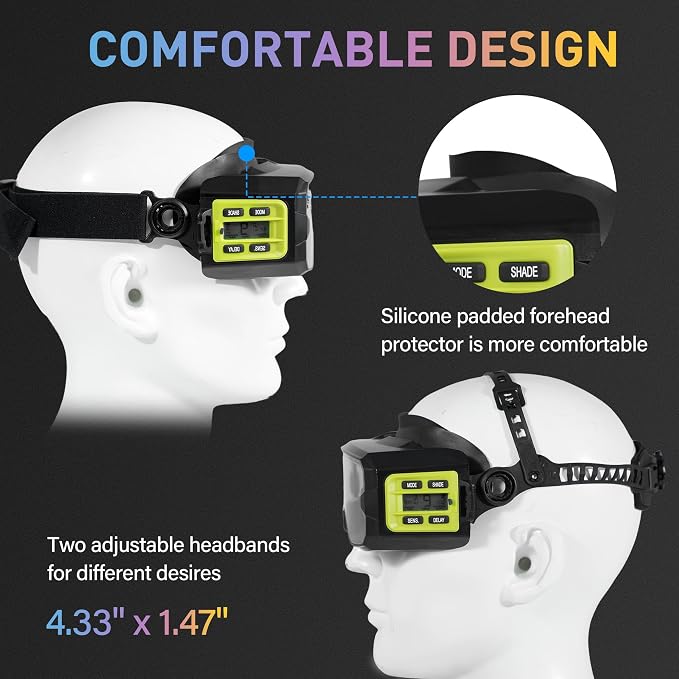 Shine GOGGLE True Color Auto Darkening Welding Goggles, Welder Glasses for Tig, Mig, Stick Plasma Cut