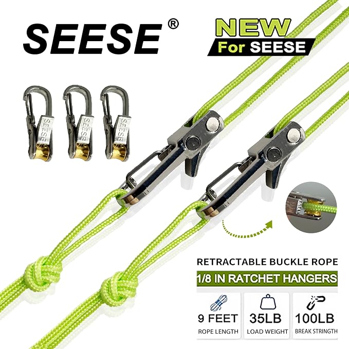 Rope Tightening Tool & Tensioner: Retractable Rope with Alloy Buckle for Outdoor Enthusiasts - Perfect for Camping Tent Building, Tarp Tie Downs, Hammock Installation & Outdoor Gear Securing