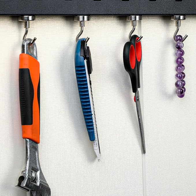 MIKEDE Magnetic Hooks 170lbs Strong Magnets Hook 18 Pack | Heavy Duty Extra Strong Cruise Hook for Hanging Industrial Metal Refrigerator Hooks for Cruise Cabins Fridge Kitchen Grill