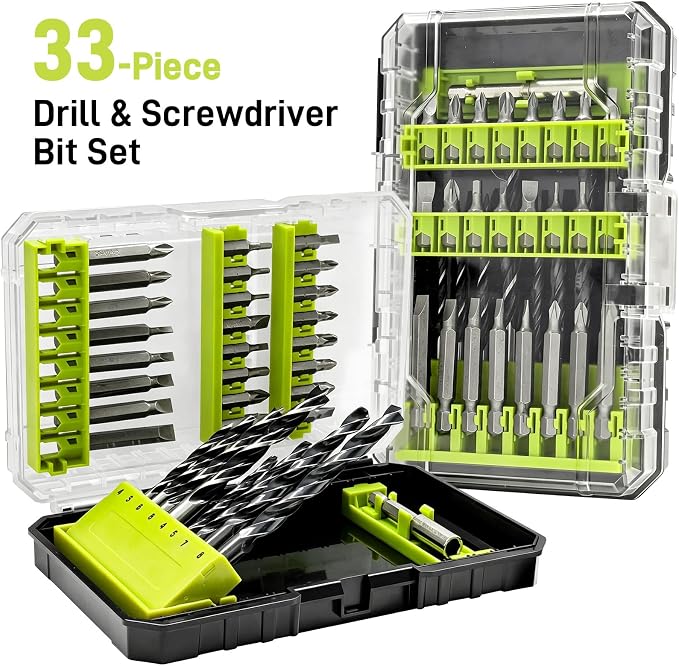 PULITUO 20V Max Cordless Drill/Driver Set with Storage Bag, 2 Batteries, 30Nm, 21+1 Torque, 2 Speed, Keyless 3/8" Chuck, LED Light, Electric Screwdriver Function, Home Kit (Green)