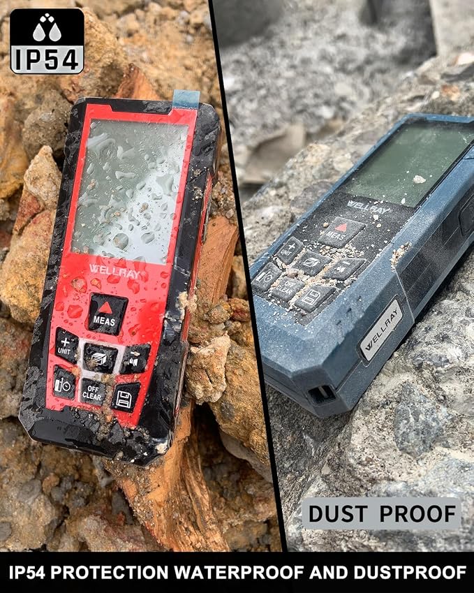 Laser Measuring Tool, 492Ft/150M Laser Measure Tool with ±1/25" Accuracy, IP54 Laser Distance Meters with Multiple Measurement Mode for Architect Contractor, Laser Measurement Tool for Father Husband