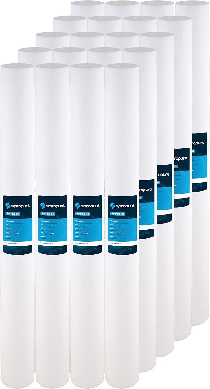 SpiroPure 30x2.5 50 Micron Spun Sediment Water Filter SDC-25-3050 (20 Pack)