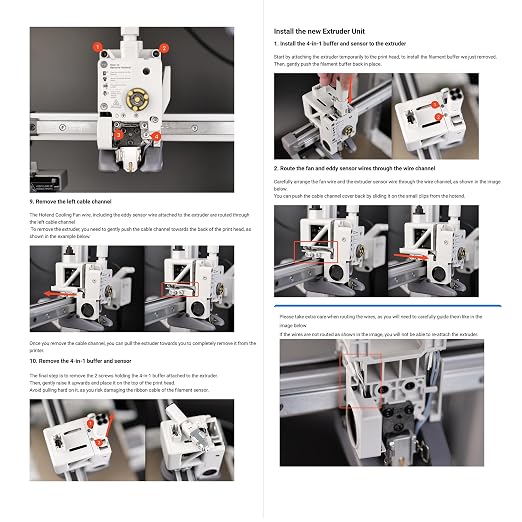 ENOMAKER Bamboo Lab A1 Mini,A1 Extruder Unit,with Hardened Steel Dual Gear,Filament Cutter&Motor,Complete Toolhead Extruder Assembly Replacement Parts,High Extrusion Force,Anti-Slip for Tough Filament