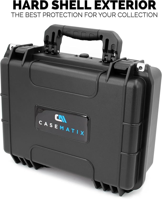 CASEMATIX 16" Waterproof Hard Case with Customizable Foam for Portable Electronics, Tools and Accessories - Hard Shell Plastic Case with Pre-Diced Travel Case Foam Interior