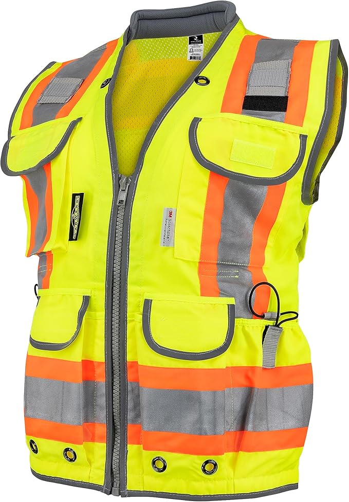 Radians womens Radians Womens Standard Hi-vis Class 2 Heavy Woven Two Tone Engineer Vest