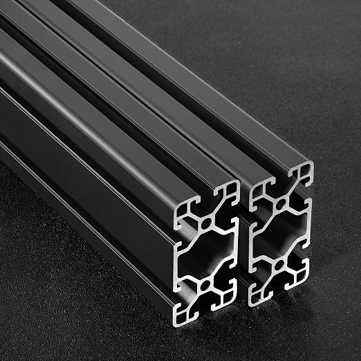 IXGNIJ 4080 T Slot Aluminum Extrusion for 3D Printer Parts and CNC DIY Black 400mmX2