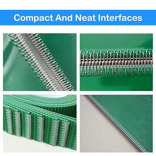 12'' U1 Conveyor Belt Splicer Stainless Steel Wire Hooks Belt Fastener PVC Conveyor Belt Joint Buckle Needle Buckle Belt Type （Box of 12）
