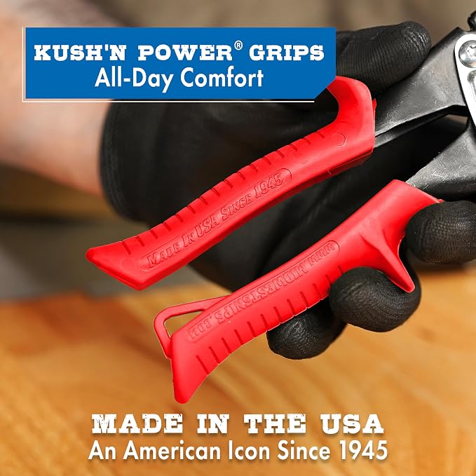 MIDWEST Blackout Series Aviation Snip - Left Cut Offset Tinner Shears, Made in the USA - MWT-6510LO