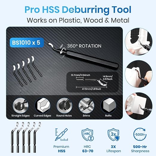 84Pcs 3D Printer Accessories, 3D Printer Tools Kit with Slotted Organizer Bag, PTFE Nozzle Anti-Stick Coating, T12 Needle Files, Deburring Tool, for All FDM/SLA, Bambu Lab, Ender 3, Anycubic,etc
