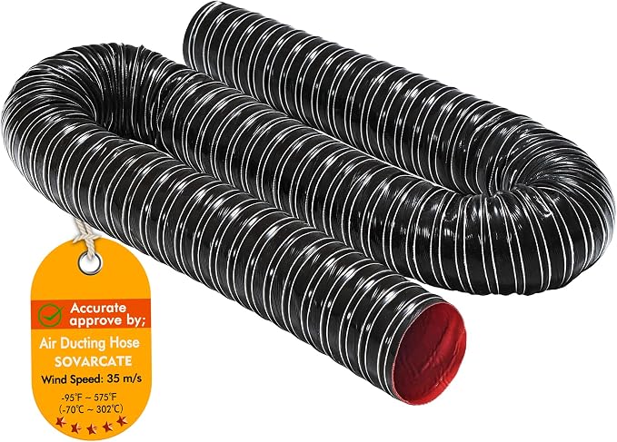 2 1/2 in Intake Hose Automotive Air Duct Hose Length 1 Meter (3.3 Feet) Double-layer Silicone Flexible Brake Cooling Ducting Induction vacuum hose for Air System (Black)
