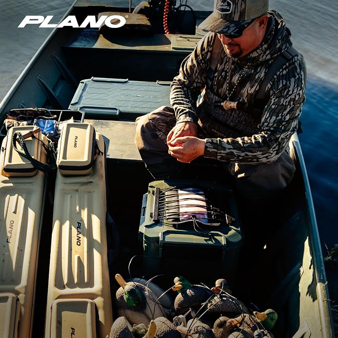 Plano GoNow Hunt Kit Waterproof Field Box System with Gun Cleaning Rest, MOLLE Board, Ammo Box, Modular Storage Organizer for Hunting Gear, Olive Drab