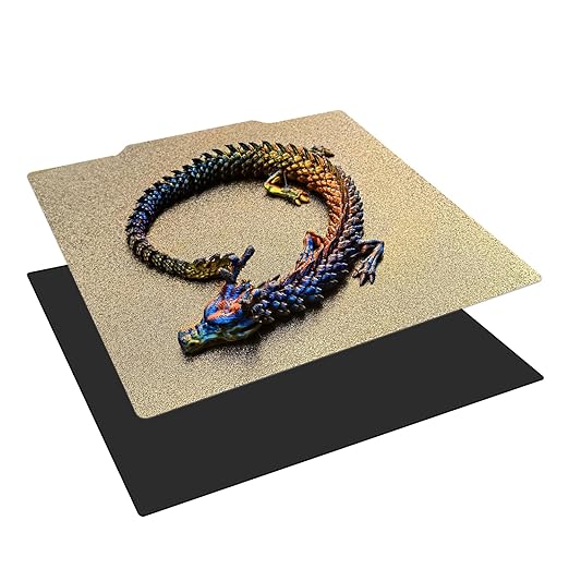165 x165mm Adventurer 3,Ender 2 pro Build Plate Double Sided Textured Spring Steel PEI Heated Bed with Magnetic Base for Adventurer 3/Ender 2 pro/LulzBot Mini 2 Desktop 3D Printer.