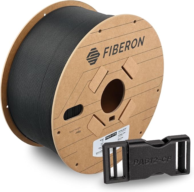 Polymaker Fiberon PA612-CF15 Carbon Fiber Nylon Filament 1.75mm Black 3kg, Fiberon PA612-CF15 Strong & Low Moisture Sensitive Nylon 1.75mm 3D Printing Filament