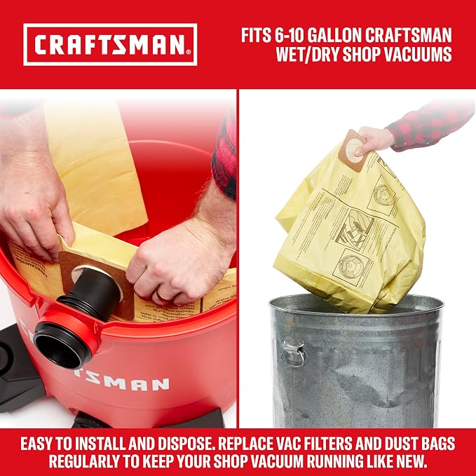 CRAFTSMAN CMXEVBE18690 9 Gallon 4.25 Peak HP Wet Dry Shop Vacuum