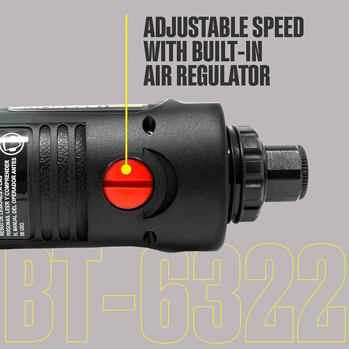 BT 6322 1/4" Right Angle Air Die Grinder – Professional-Grade Heavy-Duty Pneumatic Grinder with Variable Speed Control for Precision Grinding, Polishing & Sanding