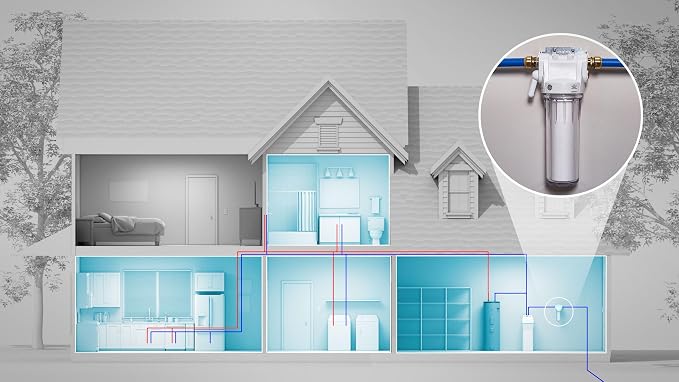 GE FXWSC Whole House Water Filter, Replacement for Water Filtration System, NSF Certified: Reduces Sediment, Rust & Other Impurities, Replace Every 3 Months for Best Results, (Pack of 12)