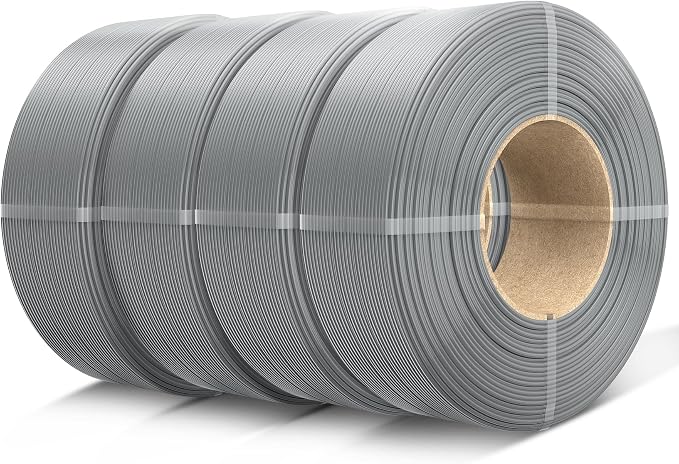 SUNLU Filament Refill 1.75mm,4 Grey | petg Refill 4kg,Suitable for Bambu Lab Filament and SUNLU Reusable spools,Dimensional Accuracy +/- 0.02 mm.