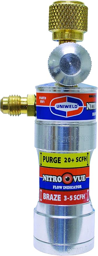 Uniweld NV1 NitroVue Nitrogen Flow Indicator, gold/silver, 7.7 oz.