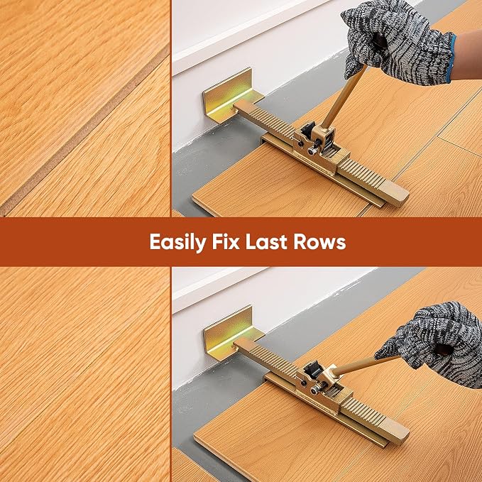 Flooring Jacks 2PCS with Scratch-Resistant Felt Pads, Hardwood Floor Jack, Laminate & Vinyl Plank Flooring Tool, Floor Gap Fixer for Wood Floors, Deck Board Straightening, Protect Floor from Scratches