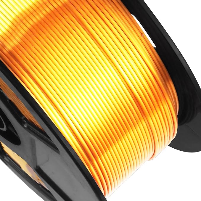 Silk Gold PLA Filament, 1kg 2.2lbs 1.75mm 3D Printing Material, Widely Support for FDM 3D Printer, Pack with Extra Filament Sample by BBLIFE