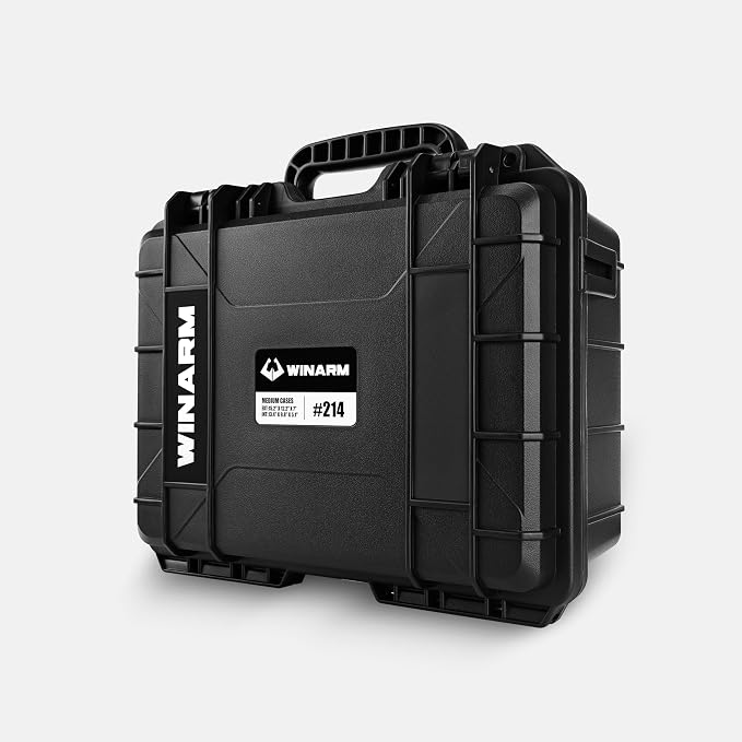 Camera Lens Storage Case 15 Inches,Heavy Duty Waterproof Camera Protective Hard Case, Camera Collection Holder Box, 9pcs Adjustable Shockproof Dividers (Black)