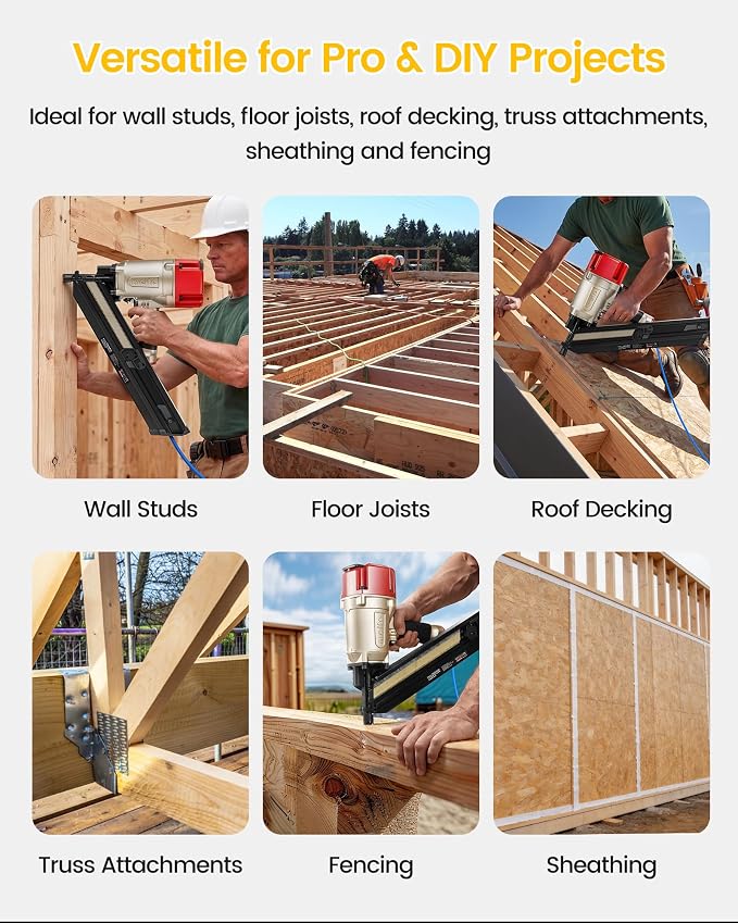 meite 30 Degree Framing Nails 3 Inch x .120 Inch Ring Shank Paper Collated Nails for 30-34 Degree Framing Nailer, Electro-Galvanized Offset Round Head Framing Nails for Sheathing Decking 2,000PCS | Offset Round Head Paper-collated Framing Nails, for 30...