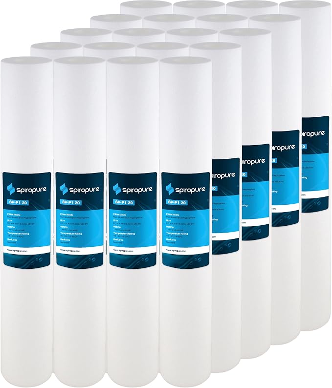 SpiroPure 20x2.5 1 Micron Sediment Water Filter SDC-25-2001 P1-20 (20 Pack)