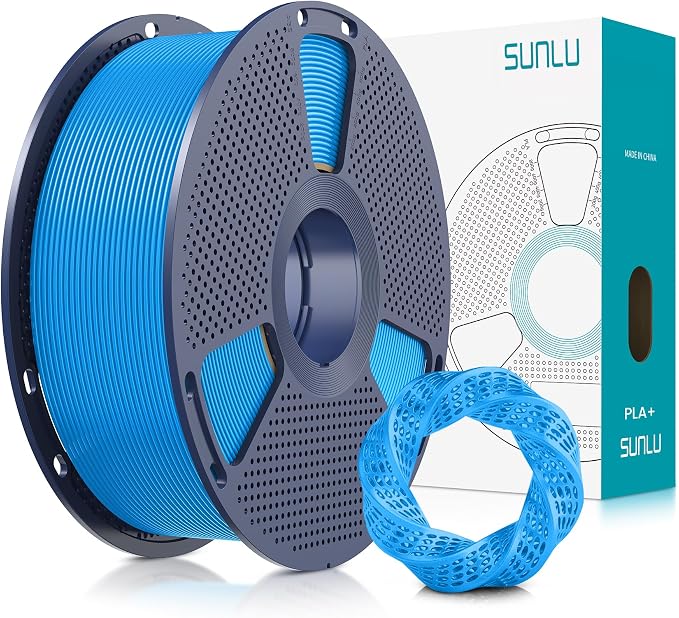 SUNLU 3D Printer Filament PLA Plus 1.75mm, SUNLU Neatly Wound PLA Filament 1.75mm PRO, PLA+ Filament for Most FDM 3D Printer, Dimensional Accuracy +/- 0.02 mm, 1 kg Spool(2.2lbs), Cyan