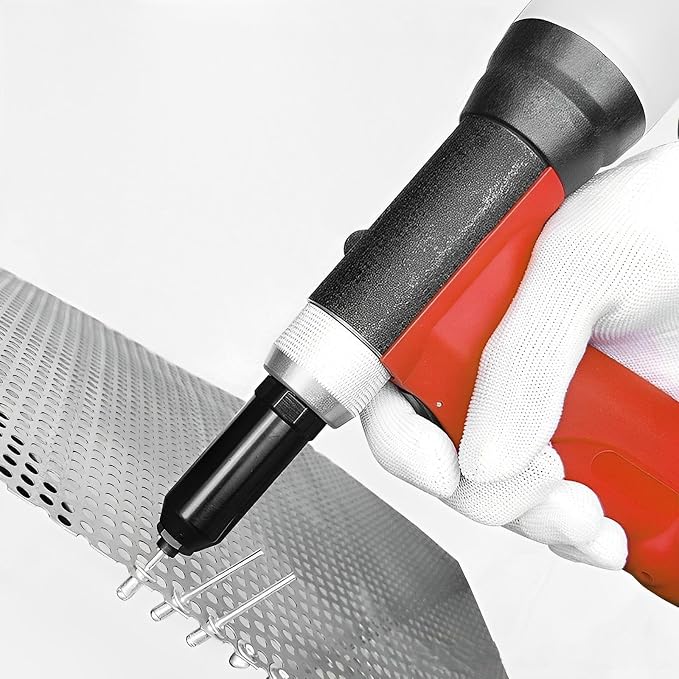 Heavy-Duty Pneumatic Rivet Gun S70 – Air-Powered Hydraulic Riveting Tool with Waste Rivet Tube, Professional Grade for Industrial Use (Non-Self-Suction Design)