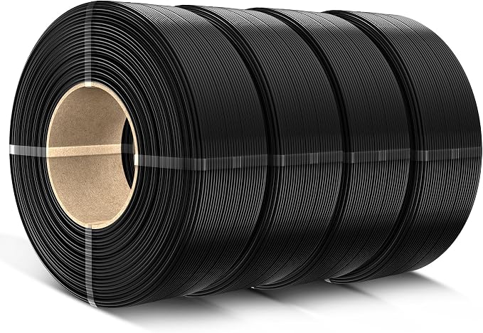 SUNLU Filament Refill 1.75mm,4 Black | pla Refill 4kg,Suitable for Bambu Lab Filament and SUNLU Reusable spools,Dimensional Accuracy +/- 0.02 mm.